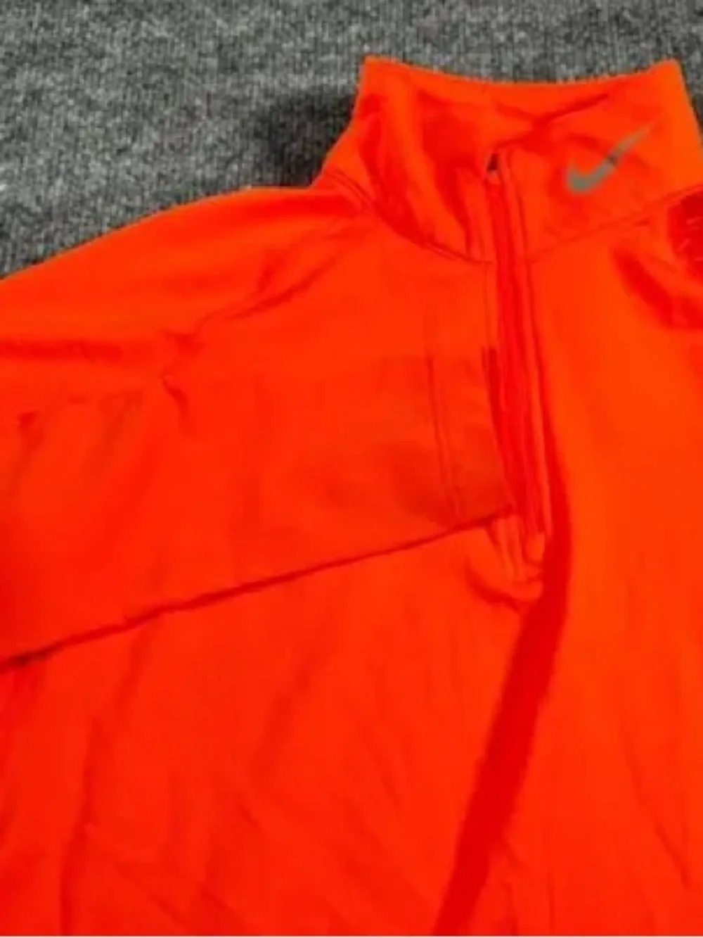 Nike Orange Long-Sleeve Half-Zip Top